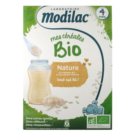 Modilac Mes Céréales Bio Dès 4 Mois Nature 250 g