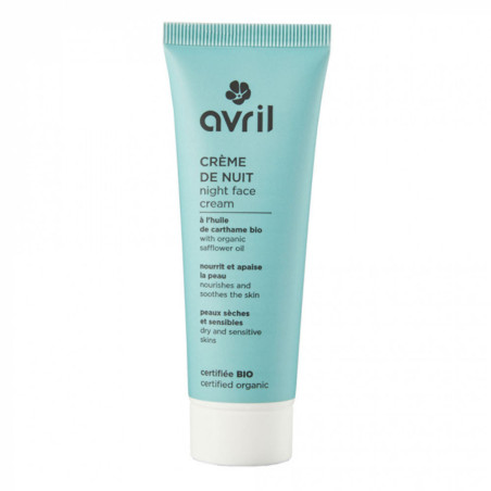 Avril Visage Crème de Nuit Peaux Sèches et Sensibles Bio 50ml