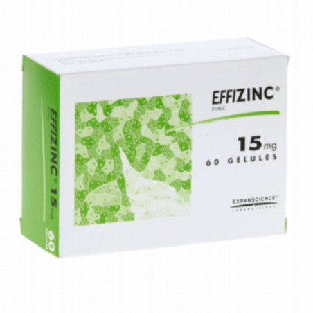 Effizinc 15mg 60 gélules