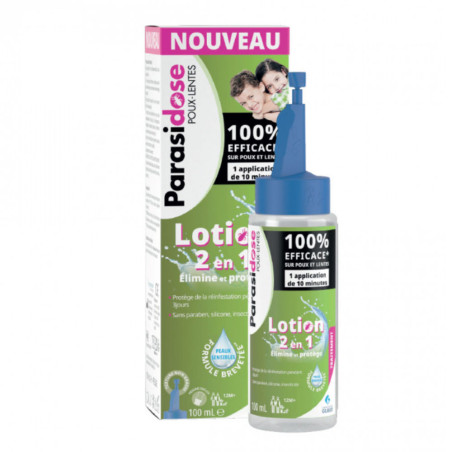 Gilbert Parasidose Lotion 2 en 1 Poux et Lentes 100ml