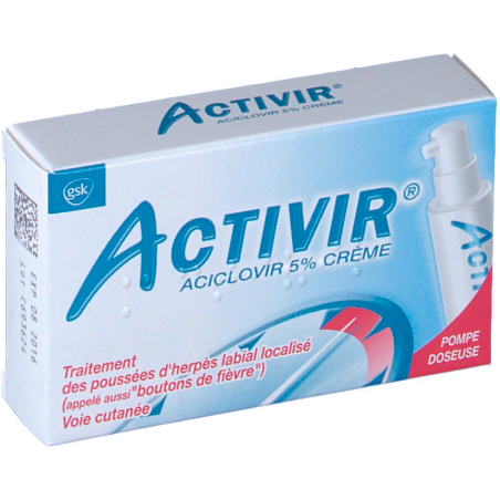 Activir 5% crème pompe doseuse 2 g