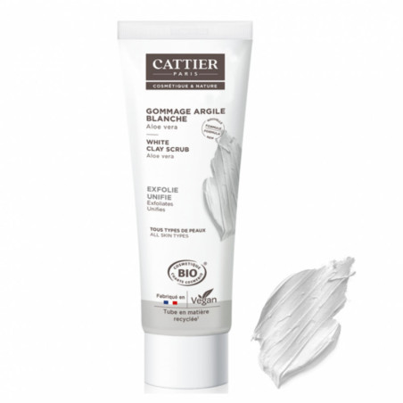 Cattier Argile Blanche Gommage Aloe Vera Bio 100ml