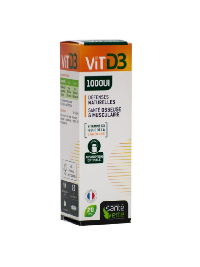 Santé Verte Vit D3 1000UI 20 ml