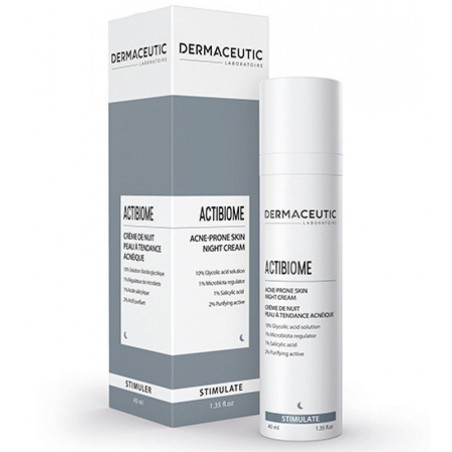 Dermaceutic Actibiome Crème de Nuit Peau à Tendance Acnéique 40ml