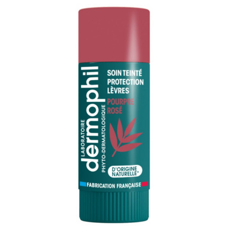 Dermophil Indien Soin Teinté Protection Lèvres Pourpre Rosé 4g