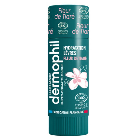 Dermophil Indien Hydratation Lèvres Fleur de Tiaré Bio Stick 4g