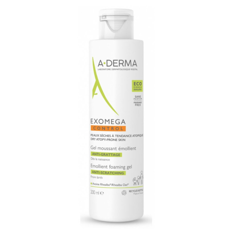 ADERMA Exomega Control Gel Moussant Émollient Anti-Grattage 200 ml