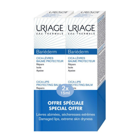 Uriage Bariéderm Cica-Lèvres Baume Protecteur 2 x 15ml