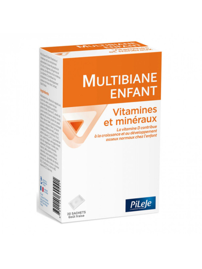 Pileje Multibiane Enfant vitamines et Minéraux 20 sachets