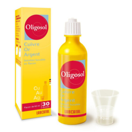Oligosol cuivre or argent solution buvable 60ml