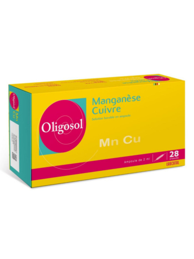 Oligosol Manganèse Cuivre 28 ampoules