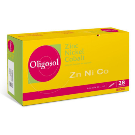 Oligosol zinc nickel cobalt 28 ampoules