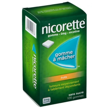 Nicorette 2mg fruits 105 gommes