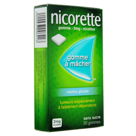 Nicorette 2mg menthe glaciale 30 gommes