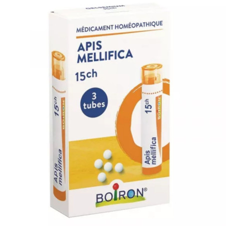 Boiron Apis mellifica granulés 15CH Pack 3 Tubes