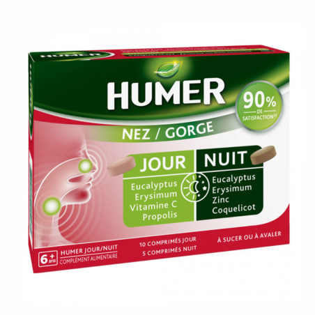 Humer nez gorge jour et nuit 15 comprimés