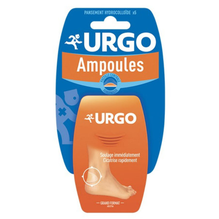 Urgo Ampoules Traitement Talon grand format 5 Pansements