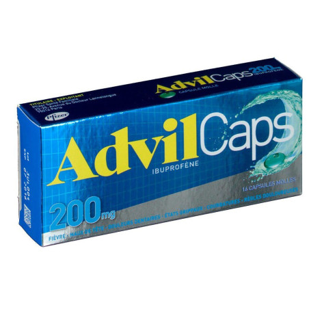 AdvilCaps 200mg 16 capsules molles