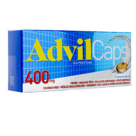 AdvilCaps 400mg 14 capsules molles