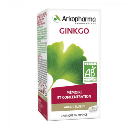 Arkopharma Arkogélules Ginkgo Bio 45 gélules
