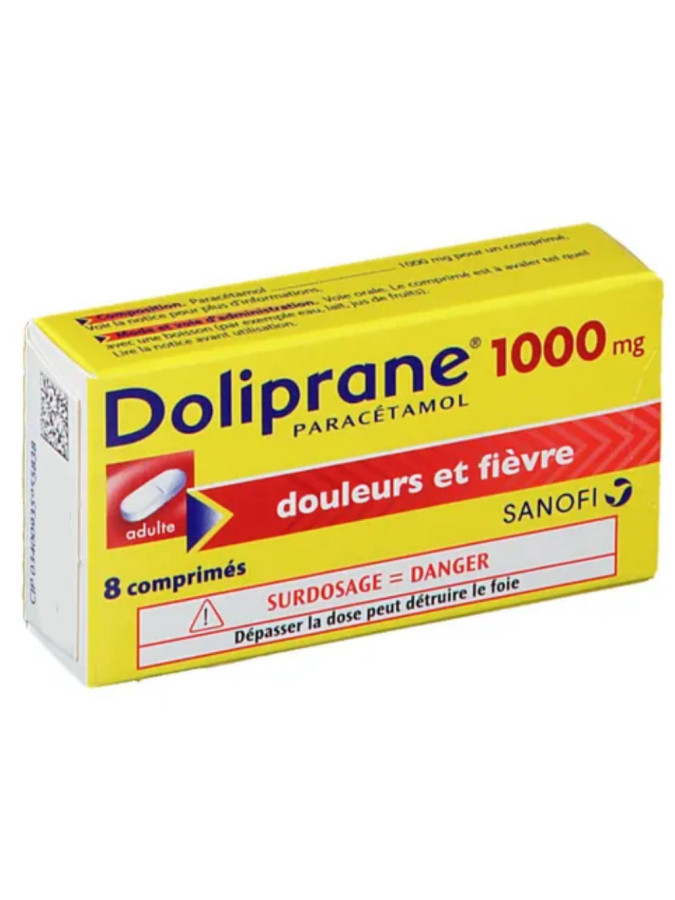 Doliprane 1000mg 8 comprimés