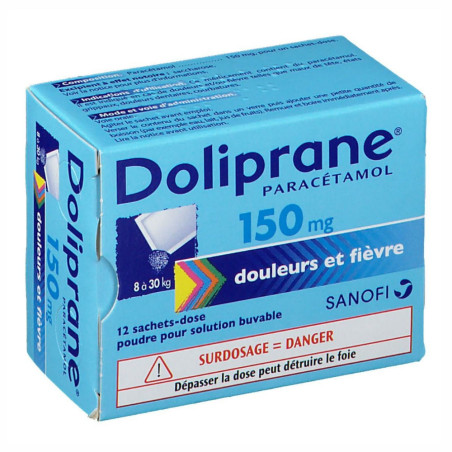 Doliprane 150mg poudre 12 sachets