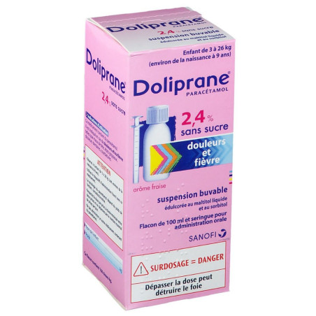 Doliprane sirop sans sucre 100 ml