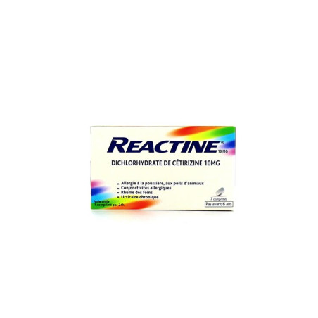 Reactine 10 mg comprimés