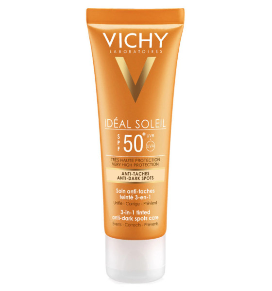 Vichy Idéal Soleil Soin Anti-Taches Teinté 3-en-1 SPF 50+ 50 ml