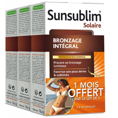 Nutreov Sunsublim Bronzage Intégral Peau Normale Lot de 3 x 30 Capsules