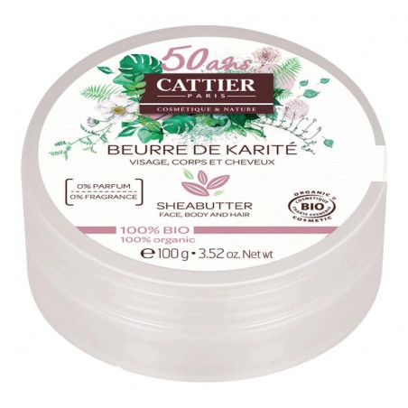Cattier Beurre de Karité 100% BIO 100g