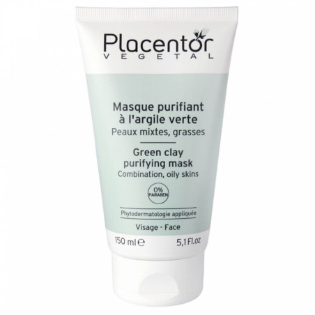 Placentor Masque masque argile verte peau normale et grasse 150 ml