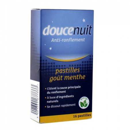 Douce Nuit Anti Ronflement Goût Menthe16 Pastilles