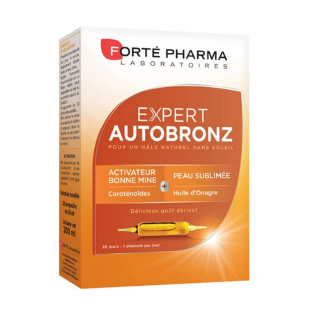 Forté Pharma Expert Autobronz Goût Abricot 20 ampoules + 10 Offertes
