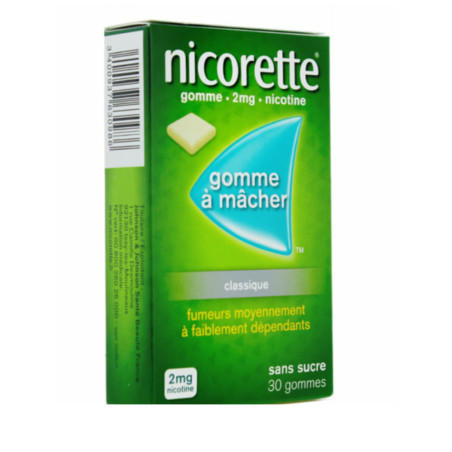 Nicorette 2mg 30 gommes à mâcher