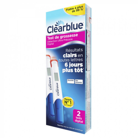 Clearblue Test de Grossesse Digital Ultra-Précoce 2 unités